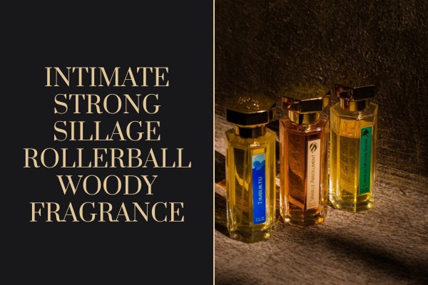 intimate strong sillage rollerball woody fragrance